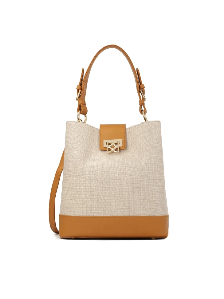 kazar Unique fabric and leather handbag