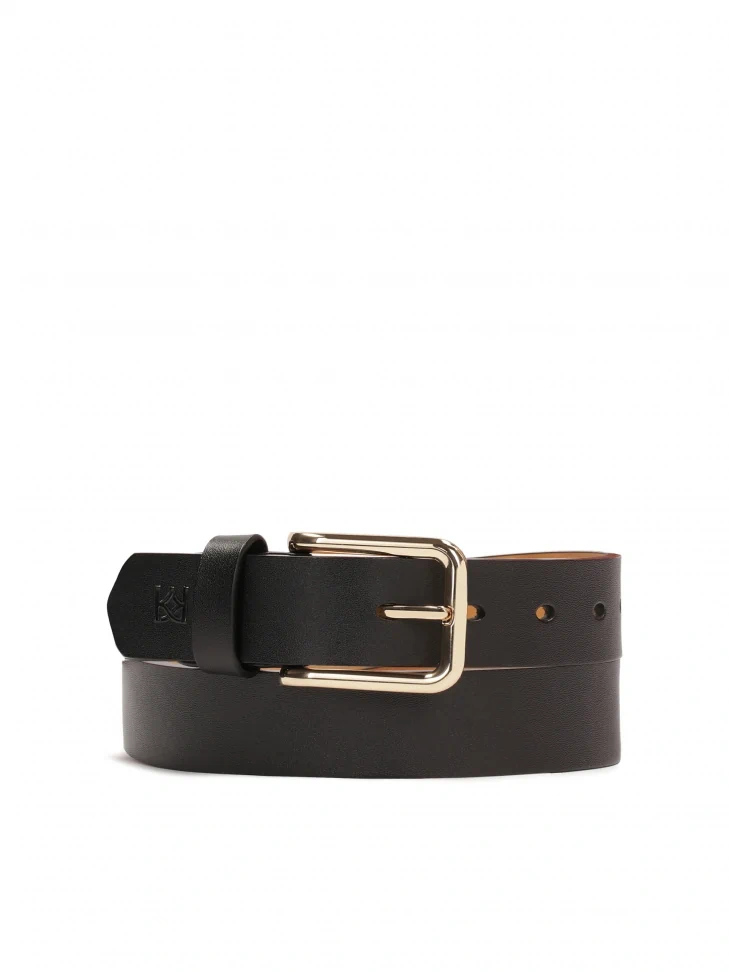 kazar Universal black belt with gold buckle