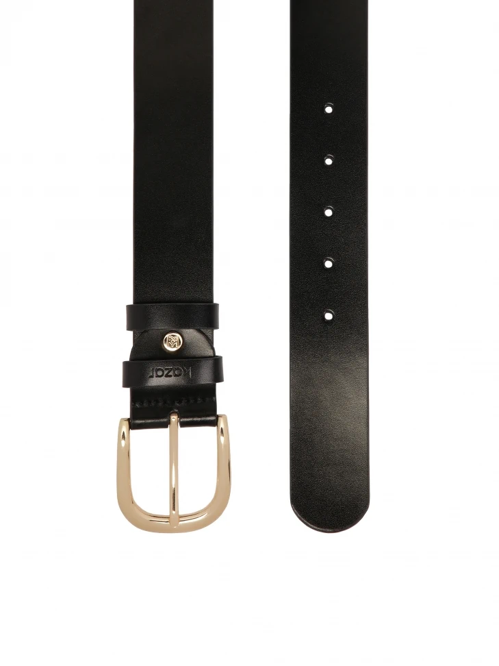Kazar Universal Black Smooth Leather Belt