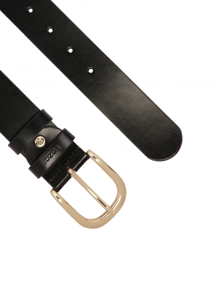 Kazar Universal Black Smooth Leather Belt