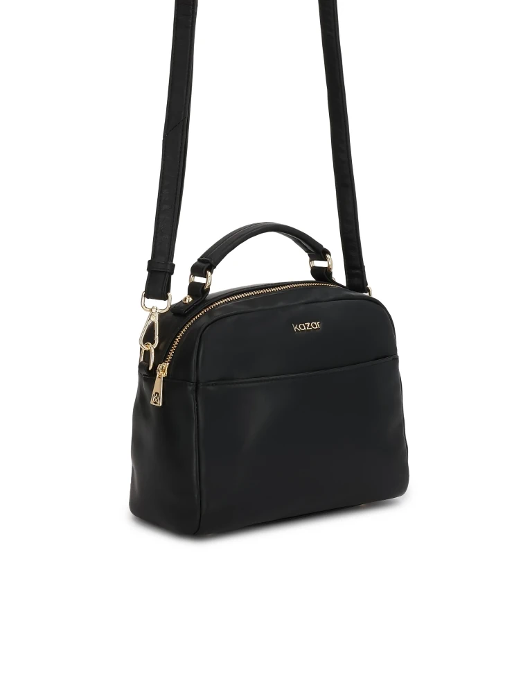 Kazar Versatile Black Leather Handbag
