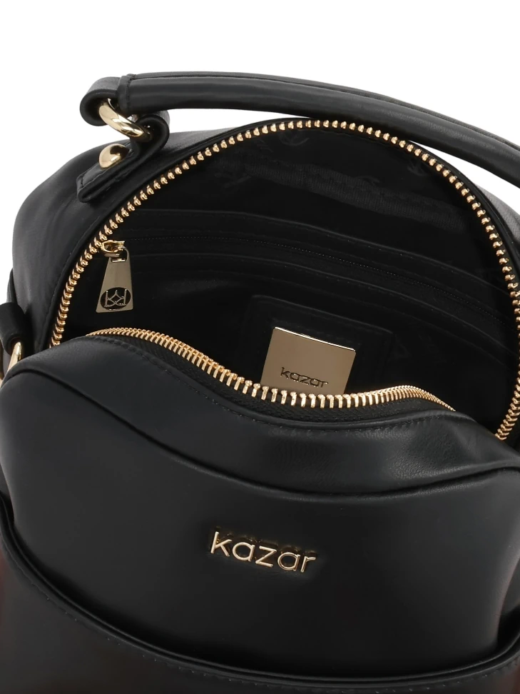 Kazar Versatile Black Leather Handbag