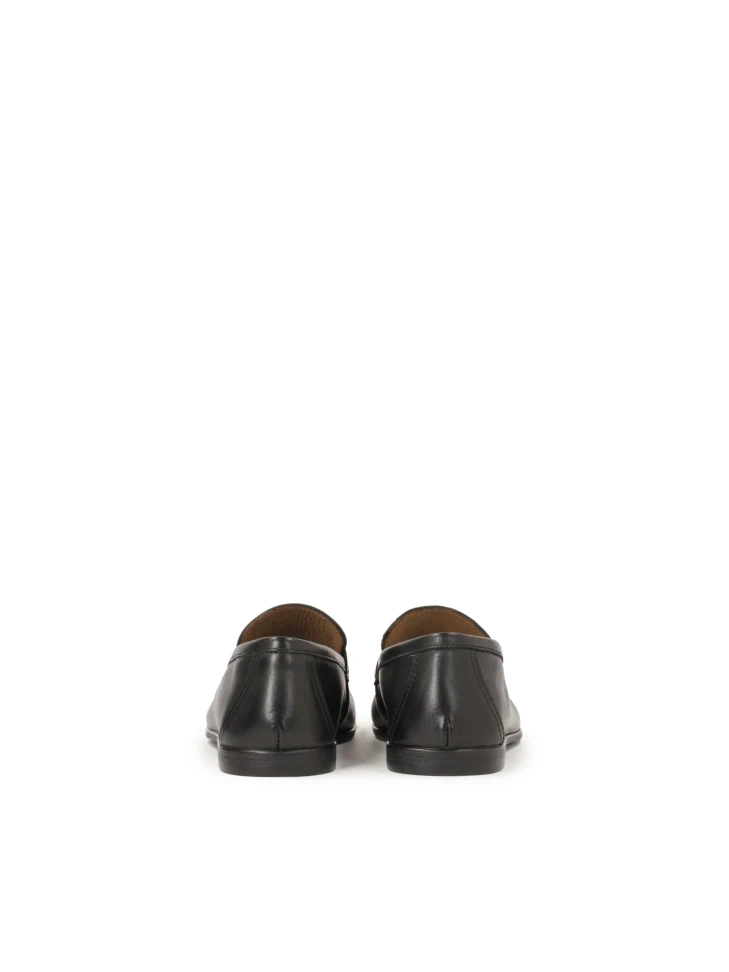 Kazar Versatile Black Leather Loafers