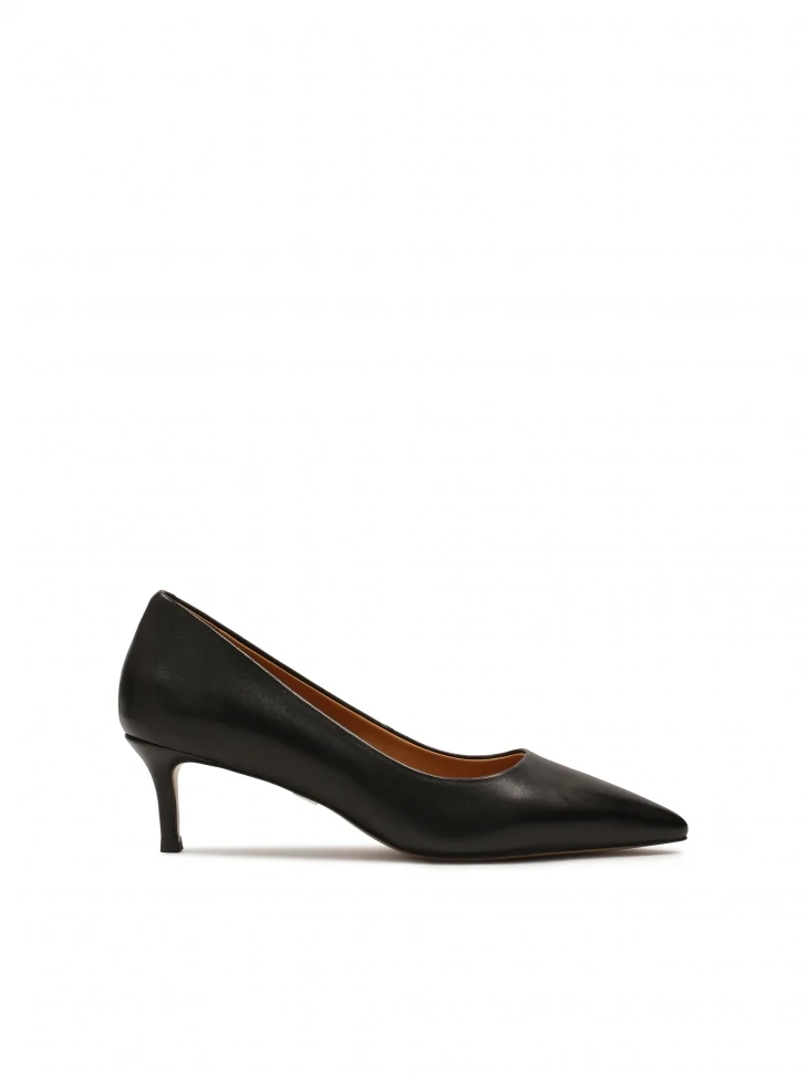 kazar Versatile black low-heeled pumps