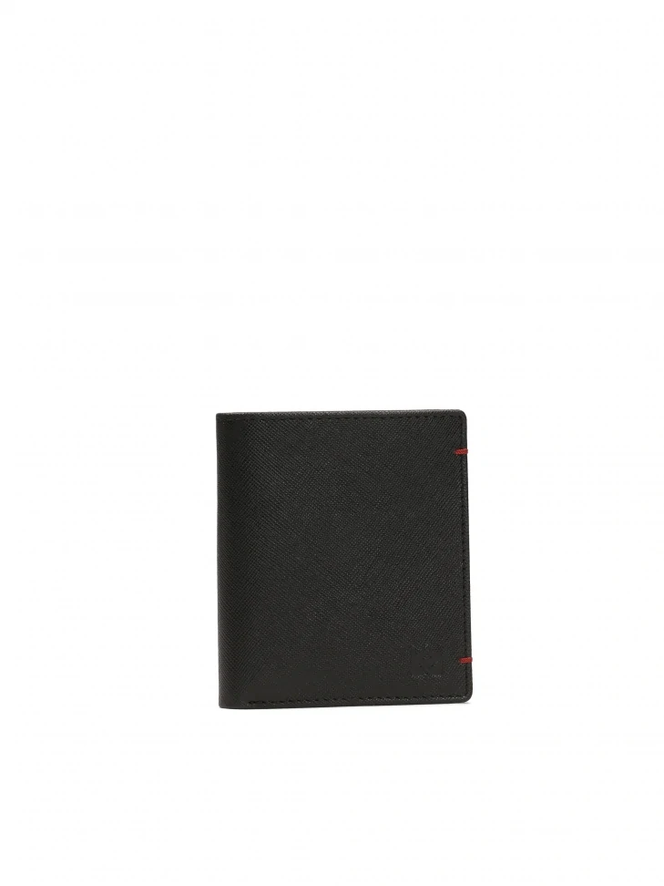 Kazar Vertical Black Men's Leather Wallet