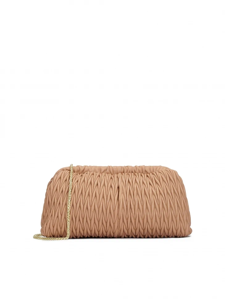 kazar Visionary clutch bag with a striking crease
