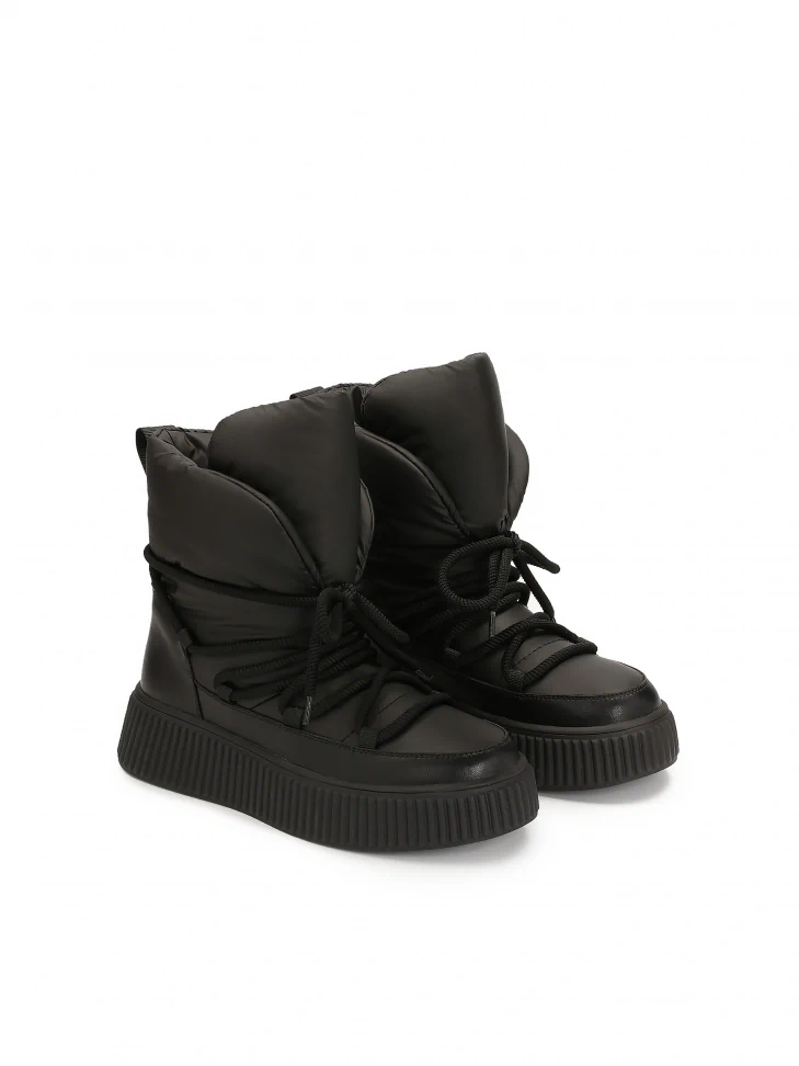 Kazar Warm Leather And Synthetic Snow Boots