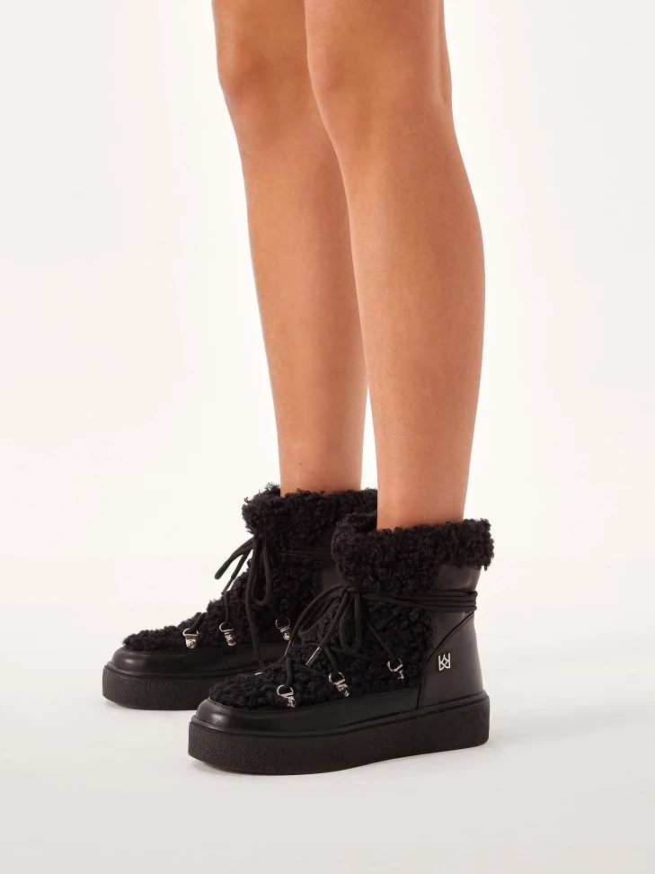 Kazar Warm Snow Boots With Imitation Lambskin