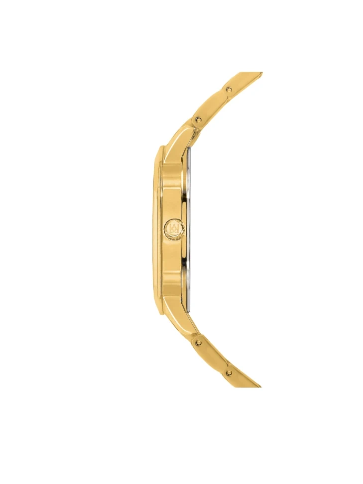 Kazar Watch With Purple Dial And Gold Bracelet