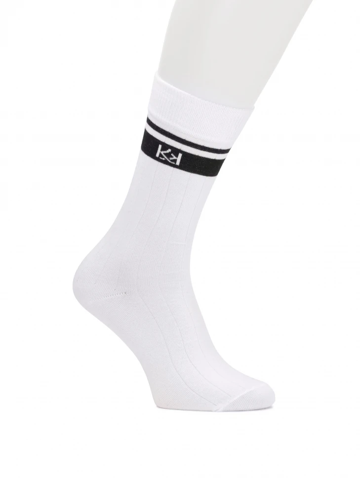 kazar White cotton men's socks