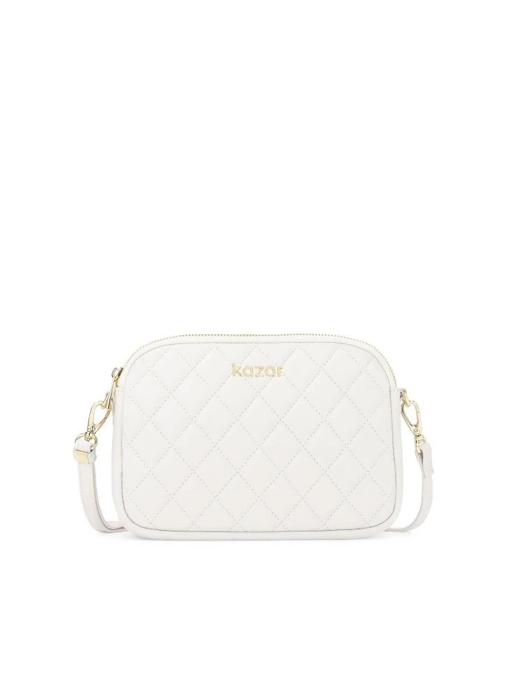 kazar White handbag with striking quilting