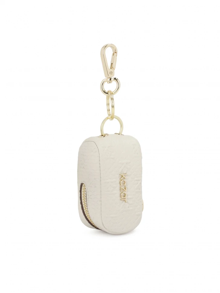 Kazar White Key Case With Snap Hook