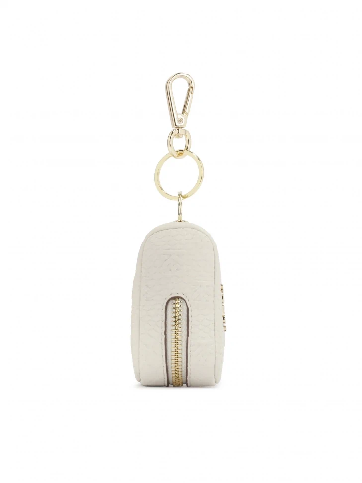 Kazar White Key Case With Snap Hook
