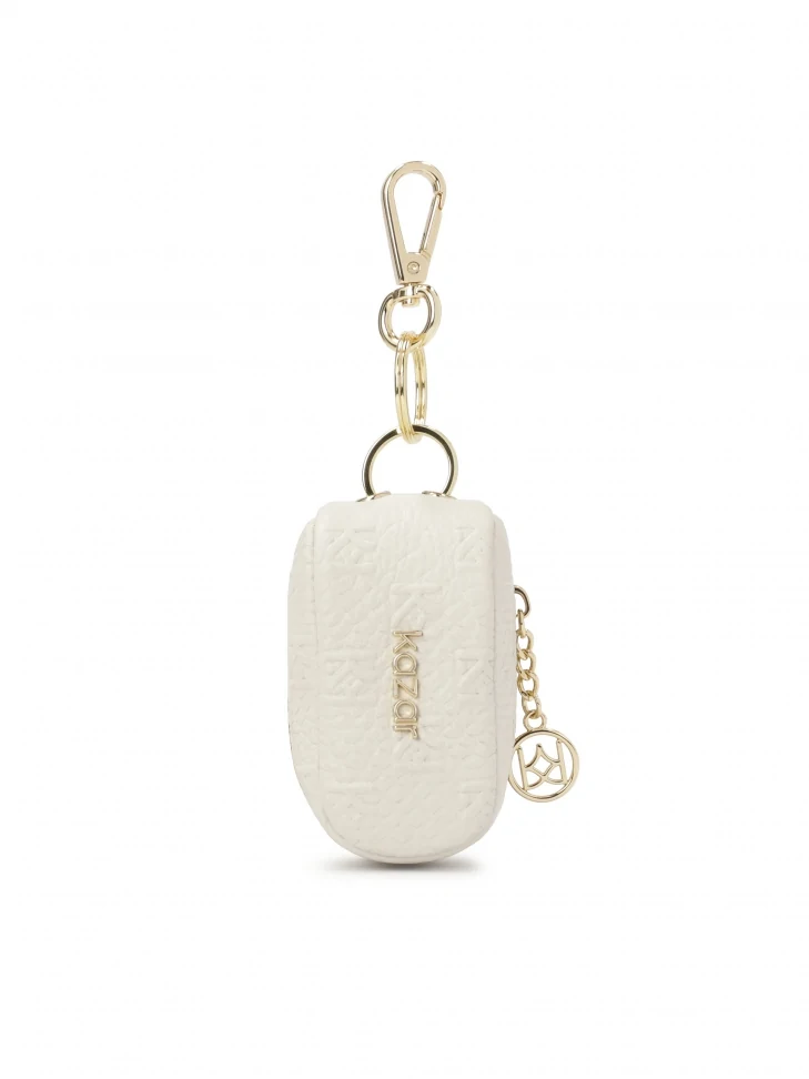 kazar White key case with snap hook