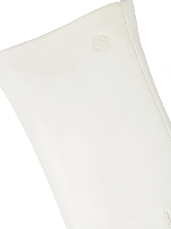 Kazar White Leather Gloves