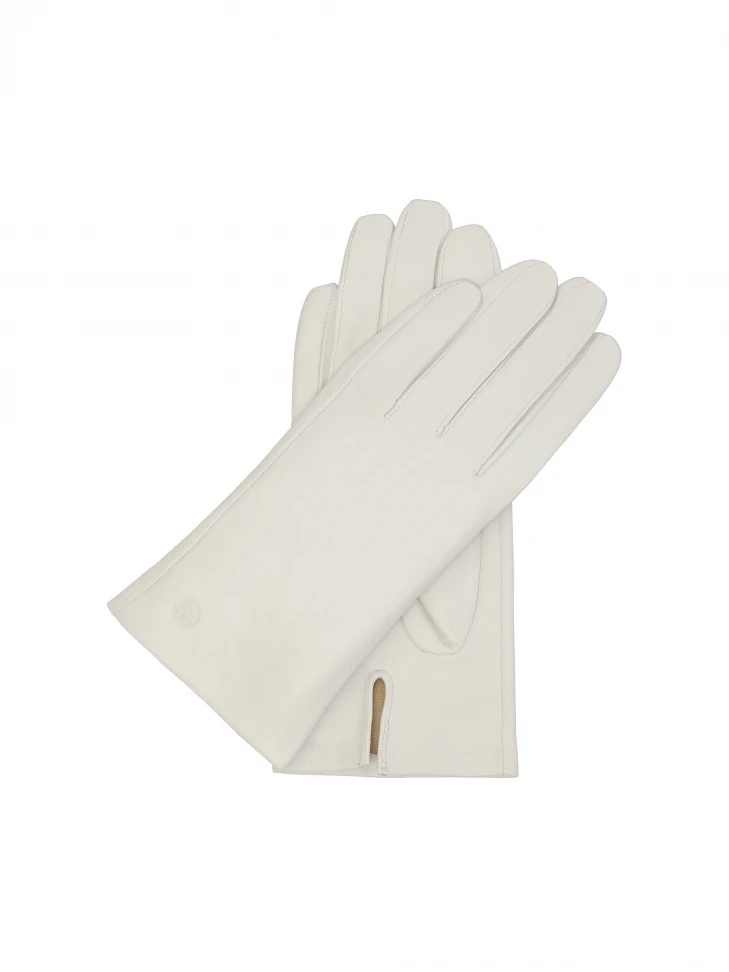 kazar White leather gloves