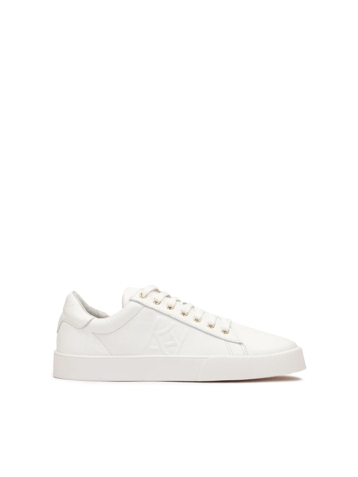 kazar White minimalist leather sneakers