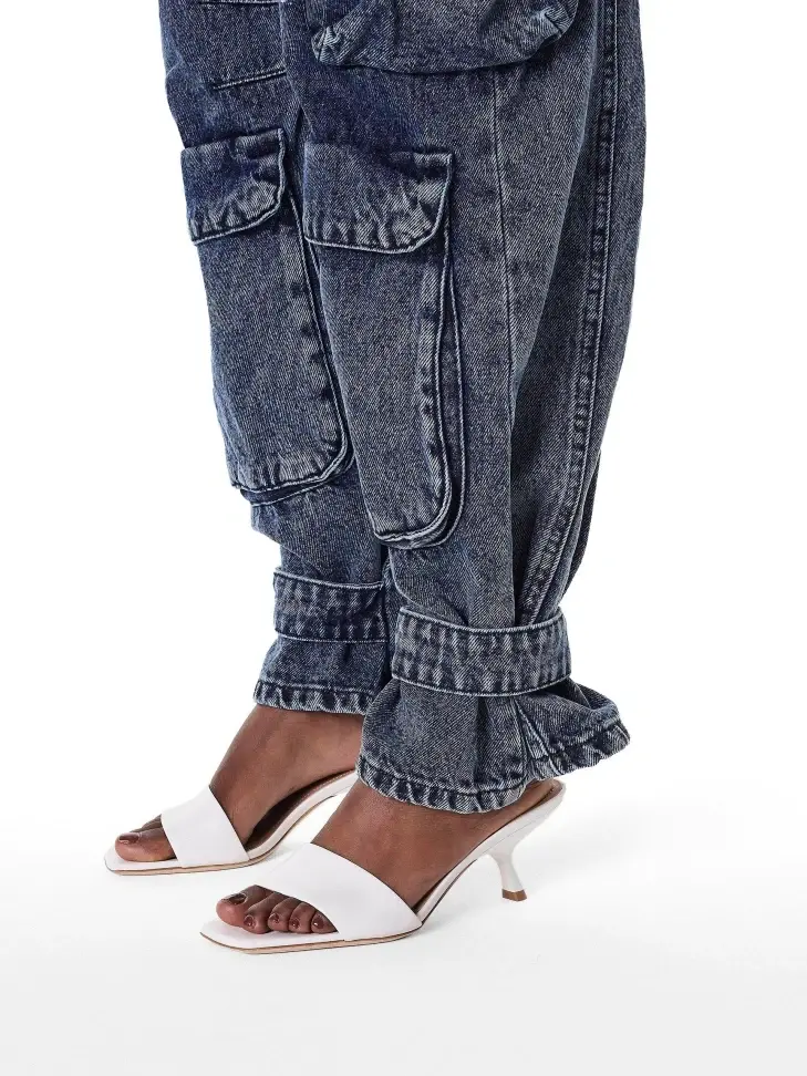 Kazar White Minimalist Mules With Fashionable Heel