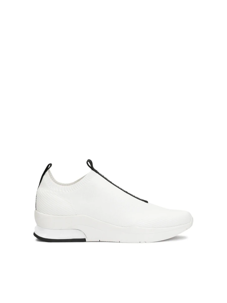 kazar White slip-on sneakers in fabric