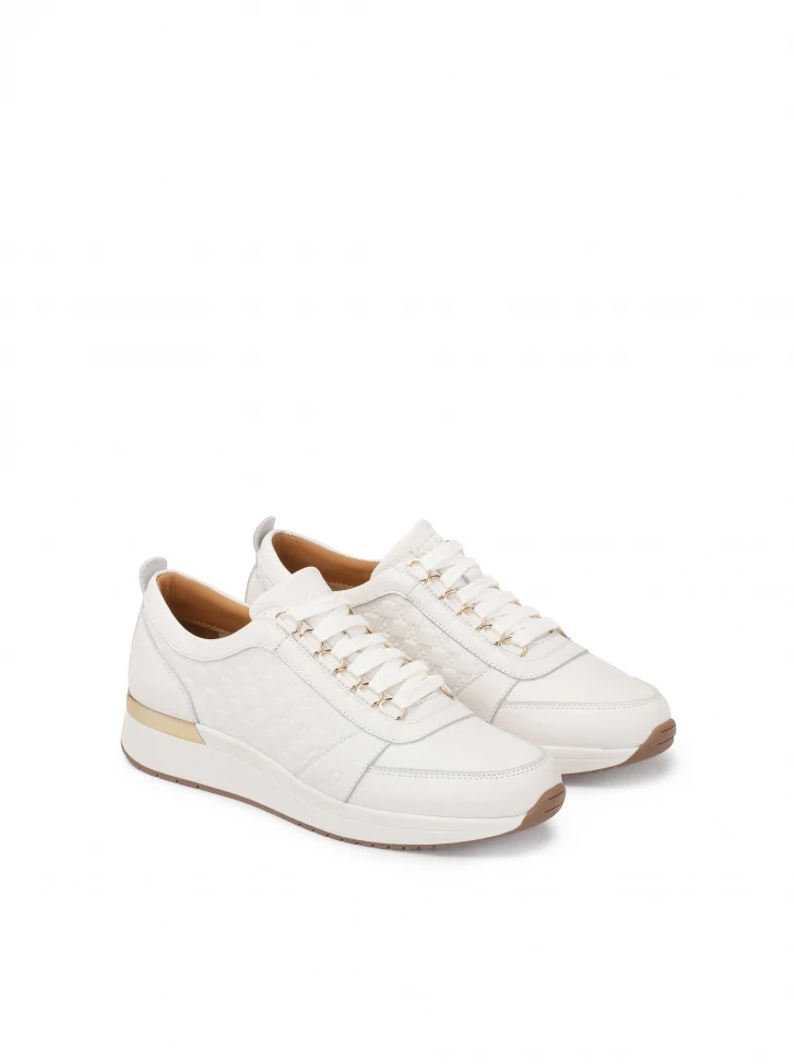 Kazar White Sneakers On A Raised Sole
