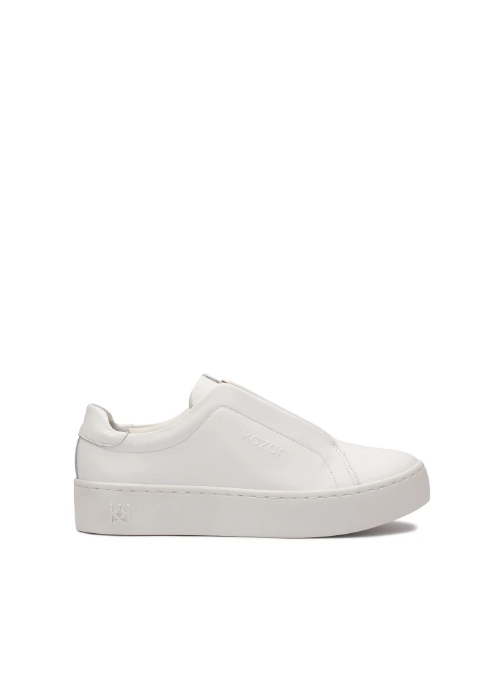 kazar White sneakers with covered lace handles