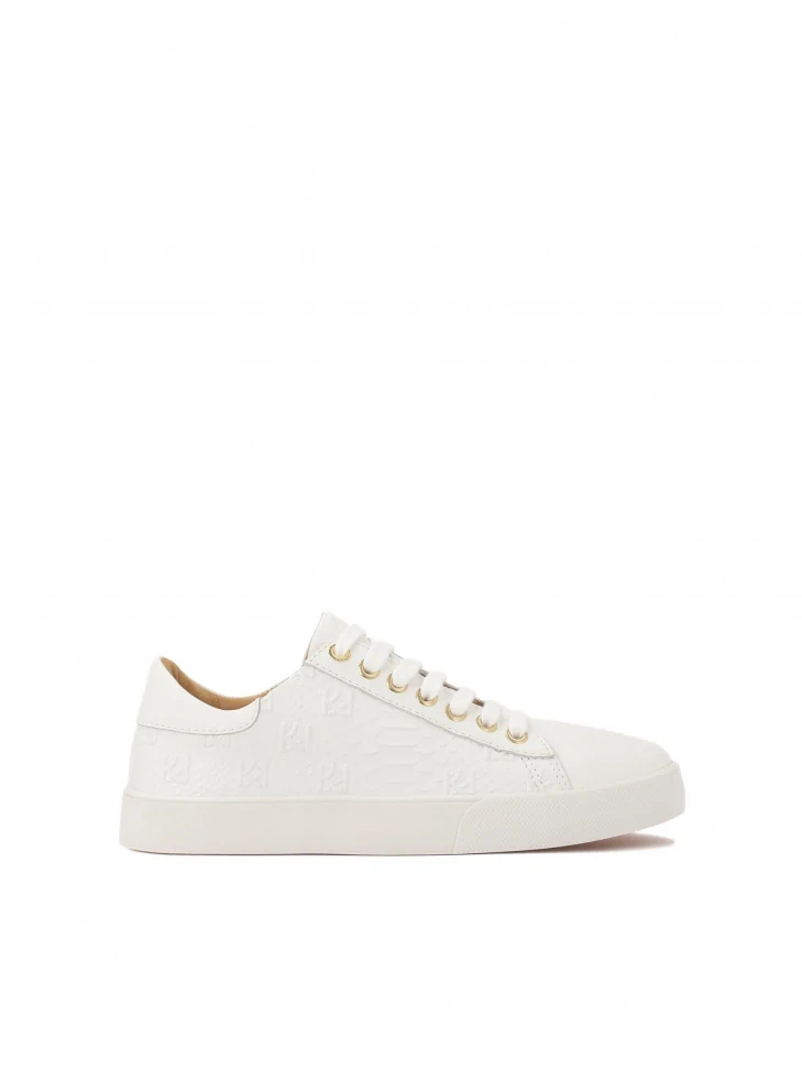 kazar White sneakers with embossed pattern