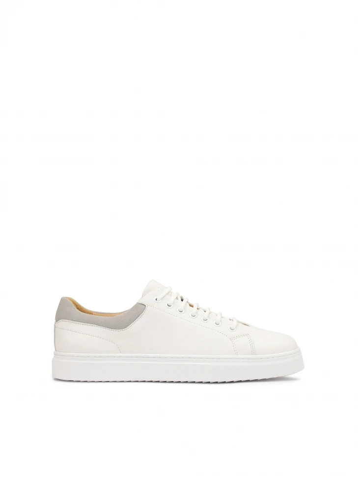 kazar White sneakers with grey heel counter