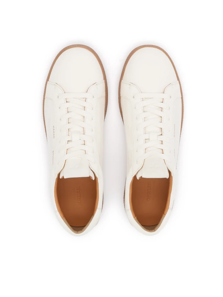 Kazar White Sneakers With Low Upper