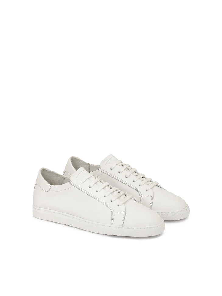 Kazar White Sneakers With Smooth Upper