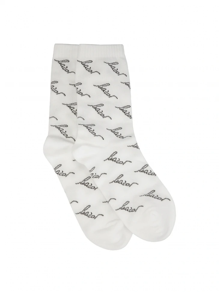 Kazar White Socks With KAZAR Logos