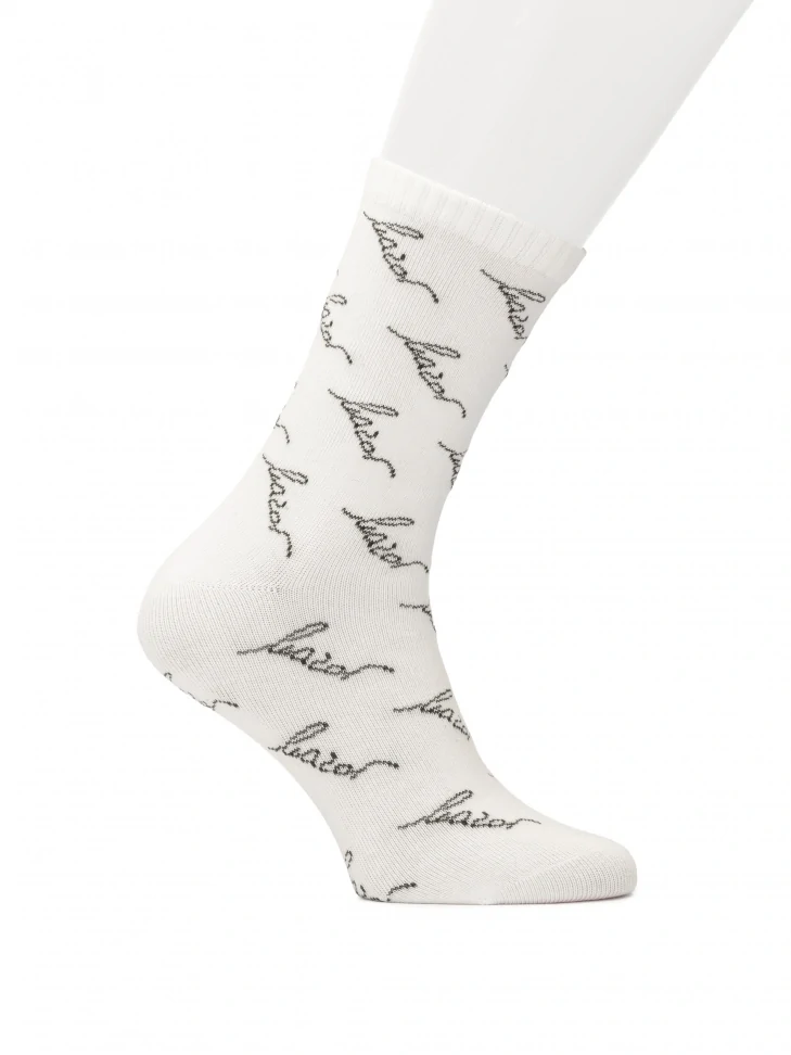 kazar White socks with KAZAR logos