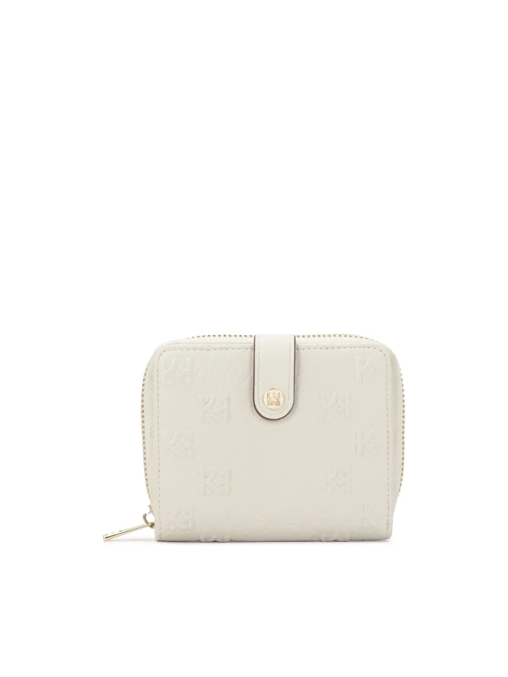 Kazar White Wallet With Striking Pattern