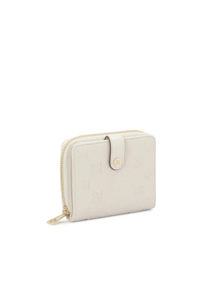 Kazar White Wallet With Striking Pattern