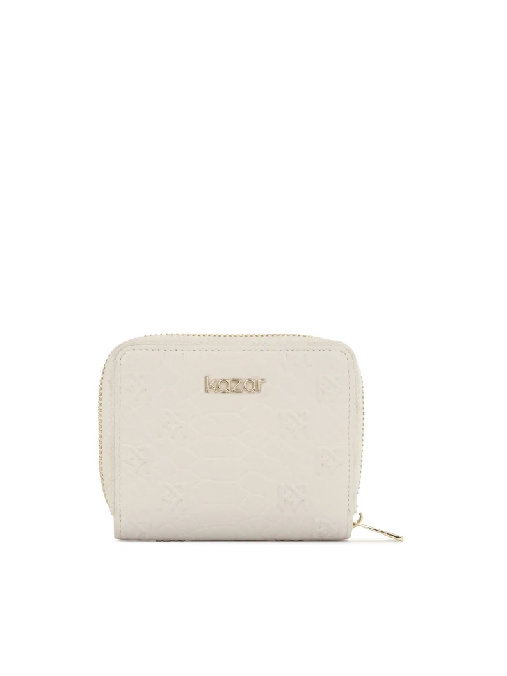 kazar White wallet with striking pattern