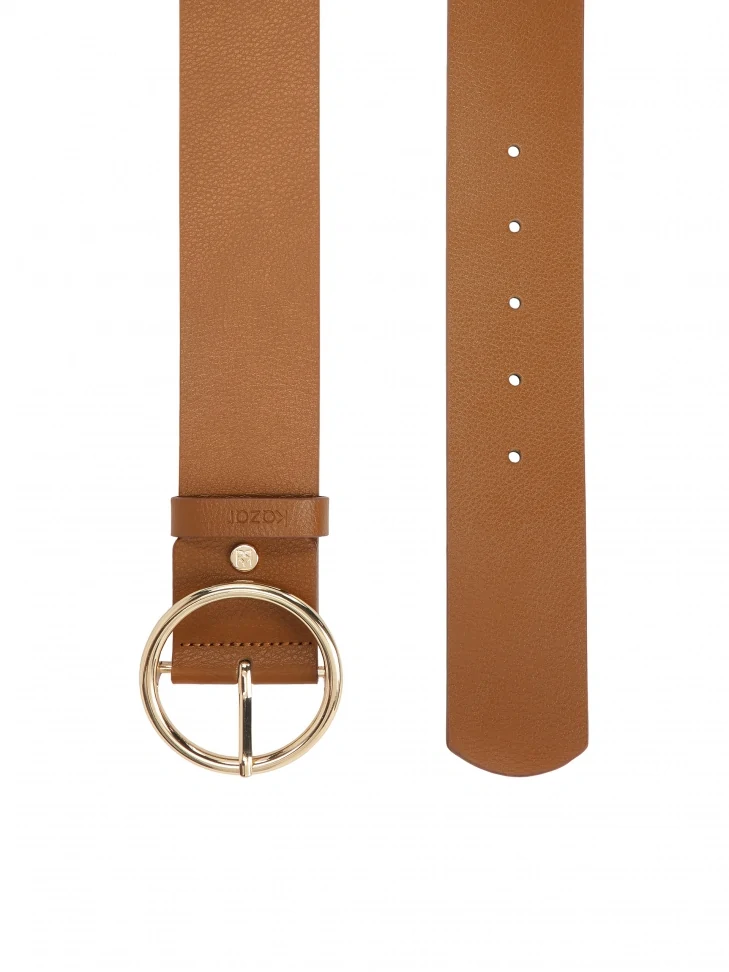 Kazar Wide Belt With Round Buckle