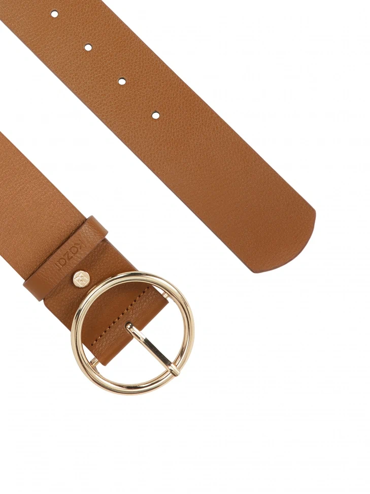 Kazar Wide Belt With Round Buckle