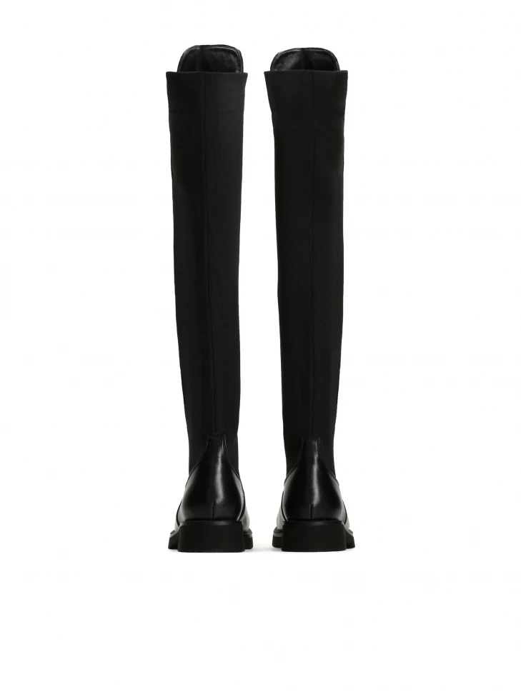 Kazar Women's Black Leather Over-the-knee Boots