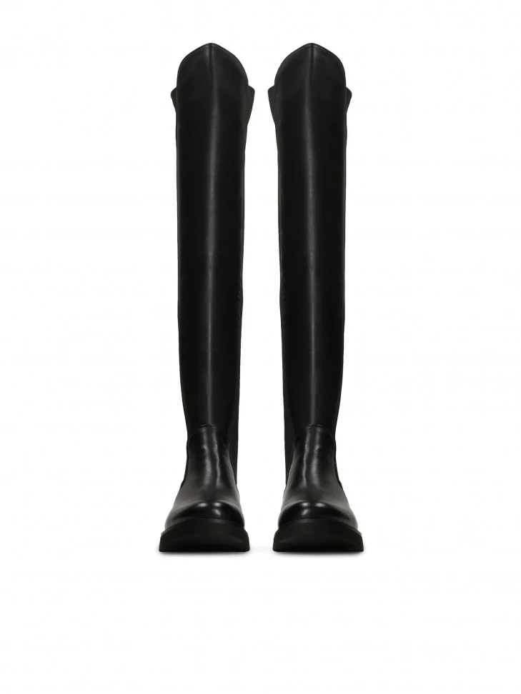 Kazar Women's Black Leather Over-the-knee Boots