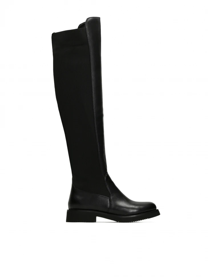 kazar Women's black leather over-the-knee boots