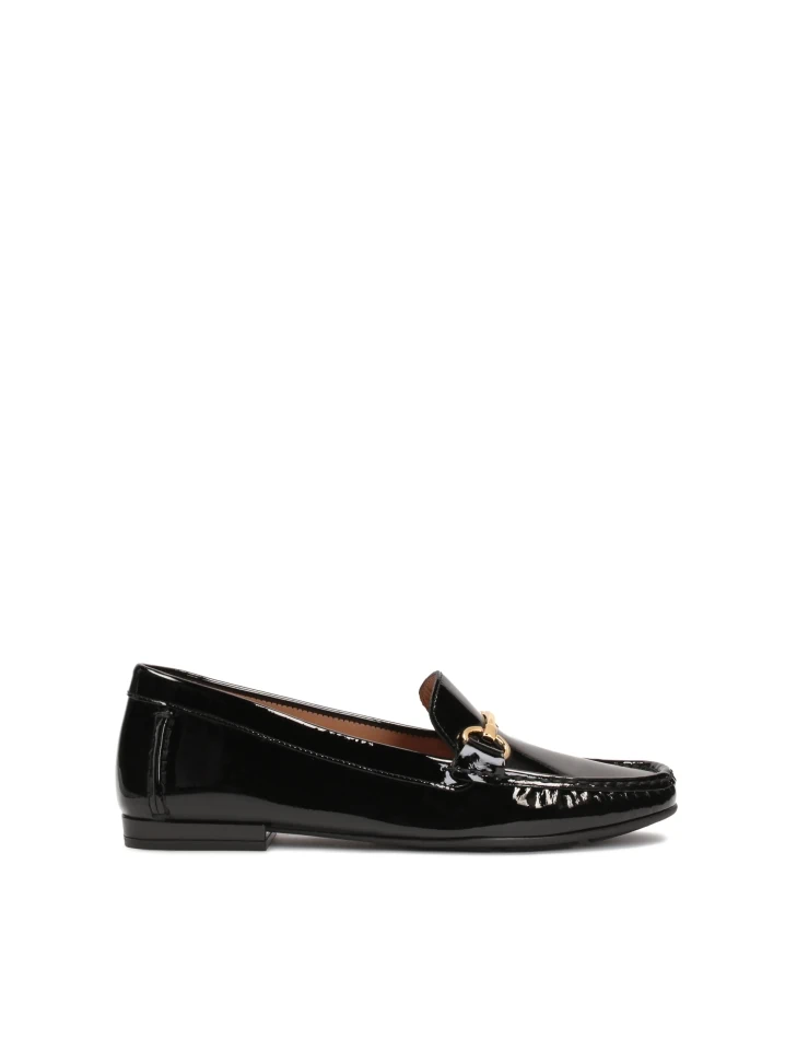 kazar Women's patent leather black moccasins