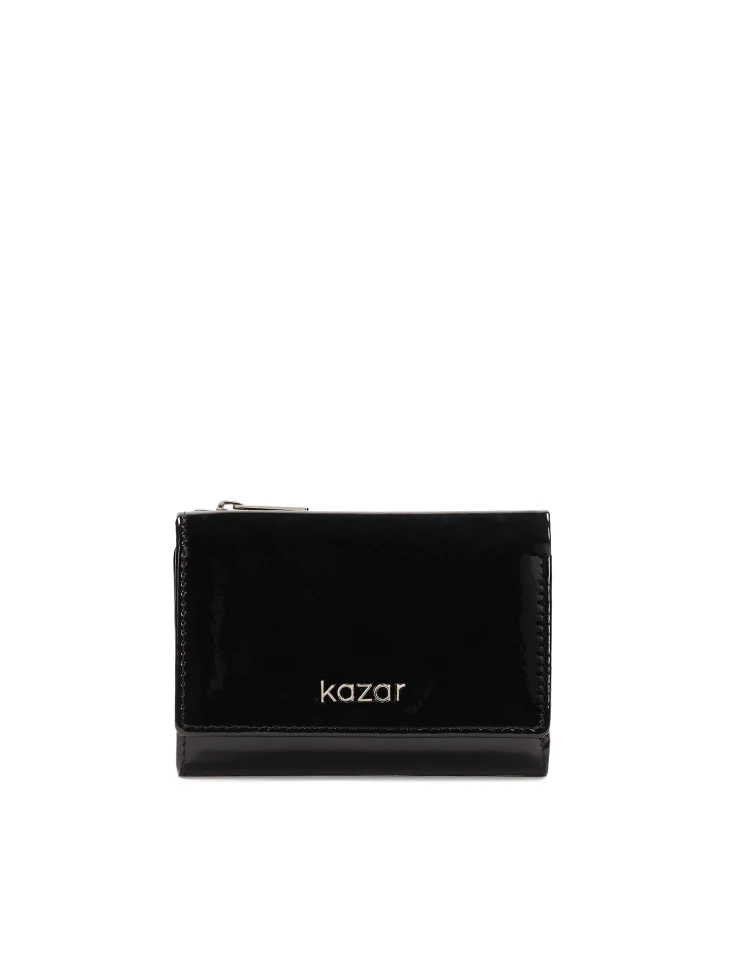 kazar Wrinkled glossy leather wallet
