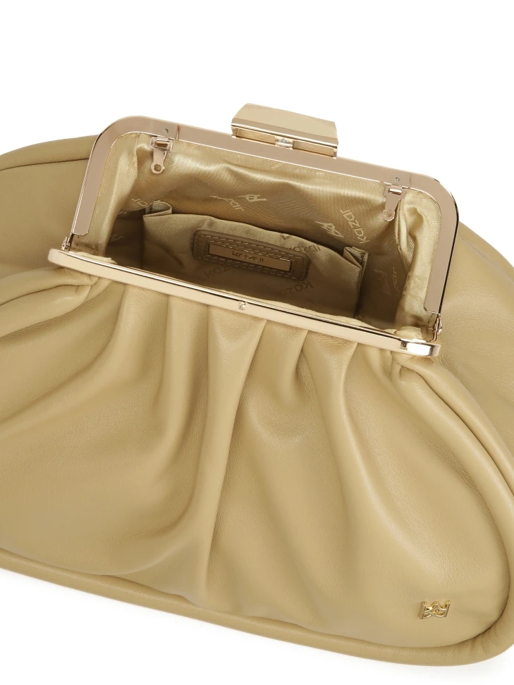 Kazar Wrinkled Leather Evening Handbag