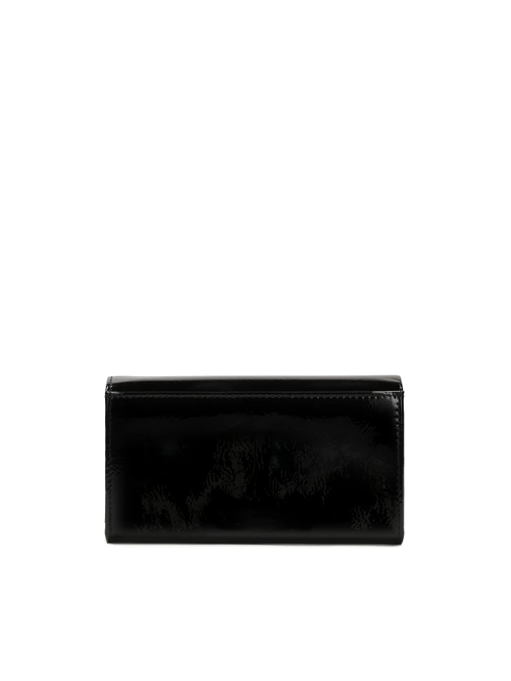 Kazar Wrinkled Patent Leather Wallet