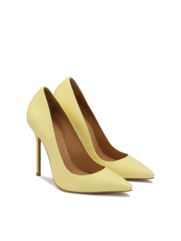 Kazar Yellow High Stiletto Pumps
