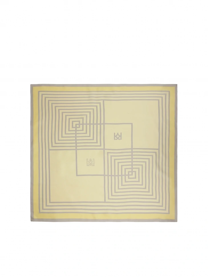 Kazar Yellow Silk Scarf