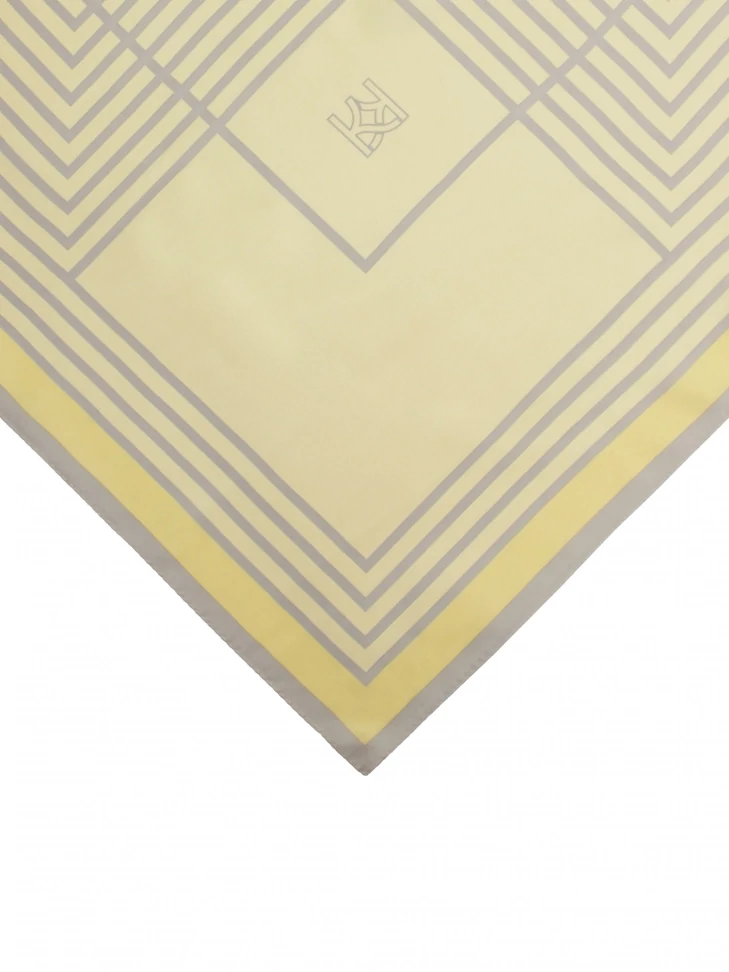 Kazar Yellow Silk Scarf