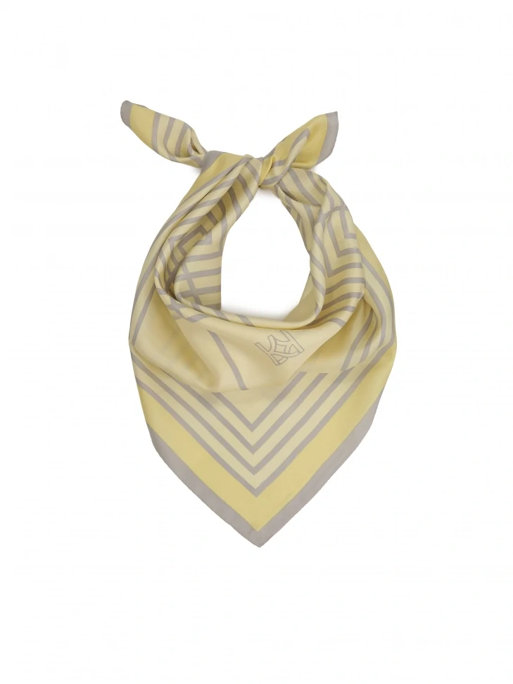kazar Yellow silk scarf