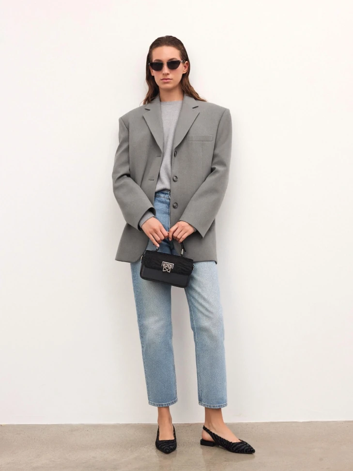 Kazar Zebra Pattern Flat Pumps