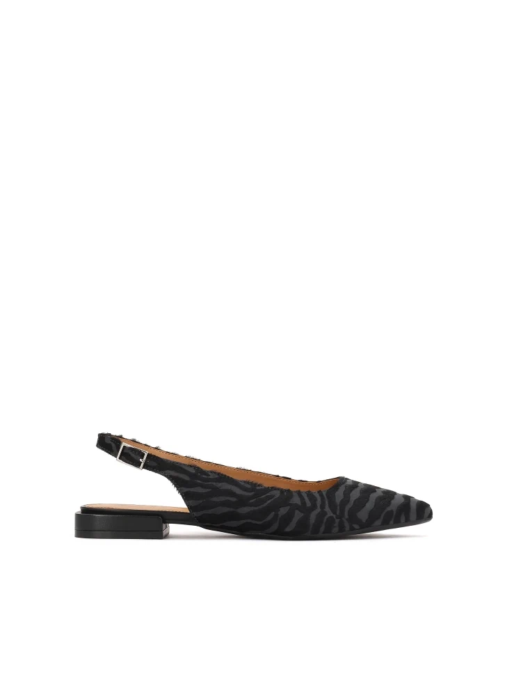 kazar Zebra pattern flat pumps
