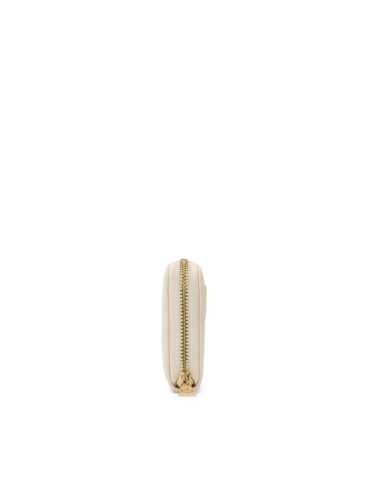 Kazar Zipped Wallet In Broken White Color